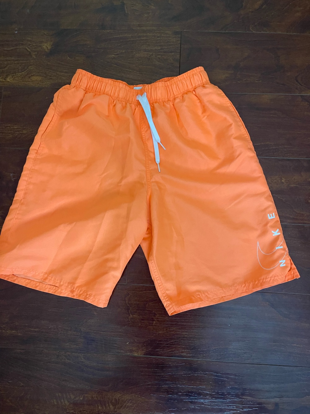 Nike Men’s Orange Drawstring Swim Trunks